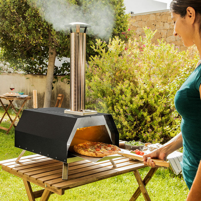 Horno para Pizza de Pellets con Accesorios Pizzahven Piedra Plegable Aire Libre / Camping Barbacoa / Grill
