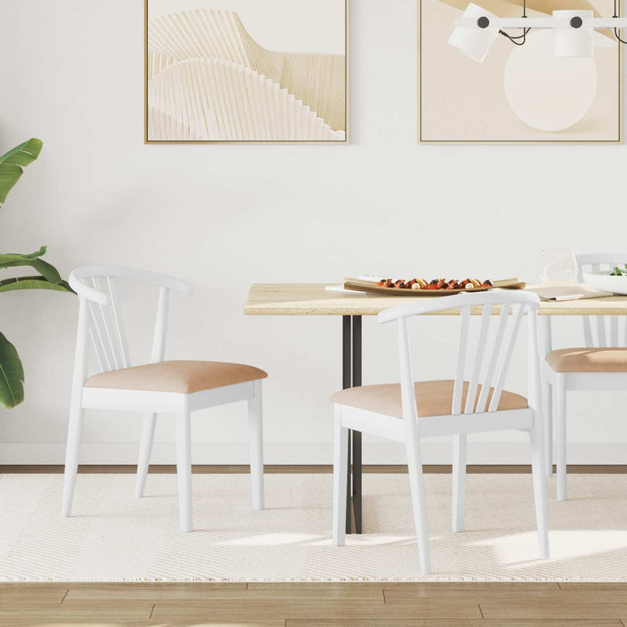 vidaXL Silla de comedor 2 uds. Madera de caucho sólida y marrón