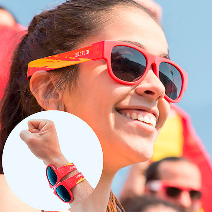Gafas de Sol Enrollables Spain Red UV400 Plegable Deportista / en Forma Football World Cup