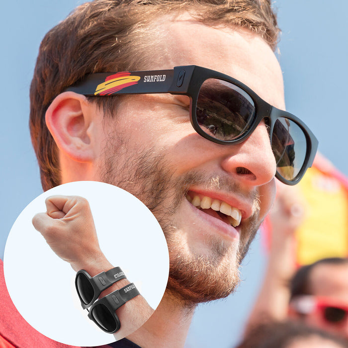 Gafas de Sol Enrollables Spain Black UV400 Plegable Deportista / en Forma Football World Cup