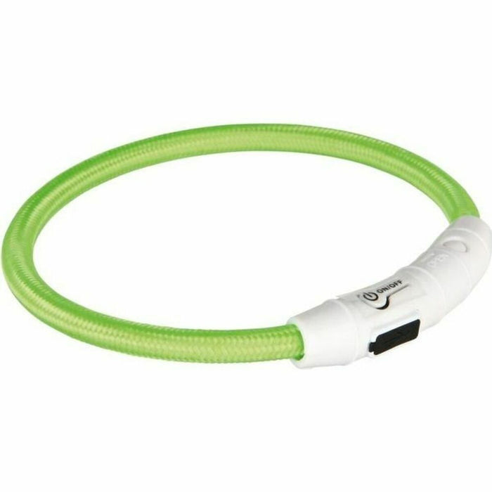 Collar LED para Mascotas Trixie Flash USB Verde M/L
