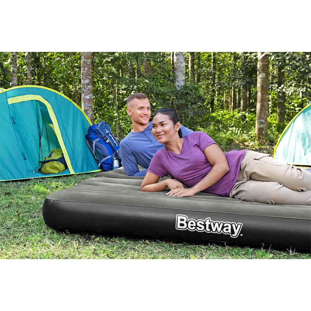 Bestway Colchón inflable 3 en 1 negro y gris 188x99x25 cm