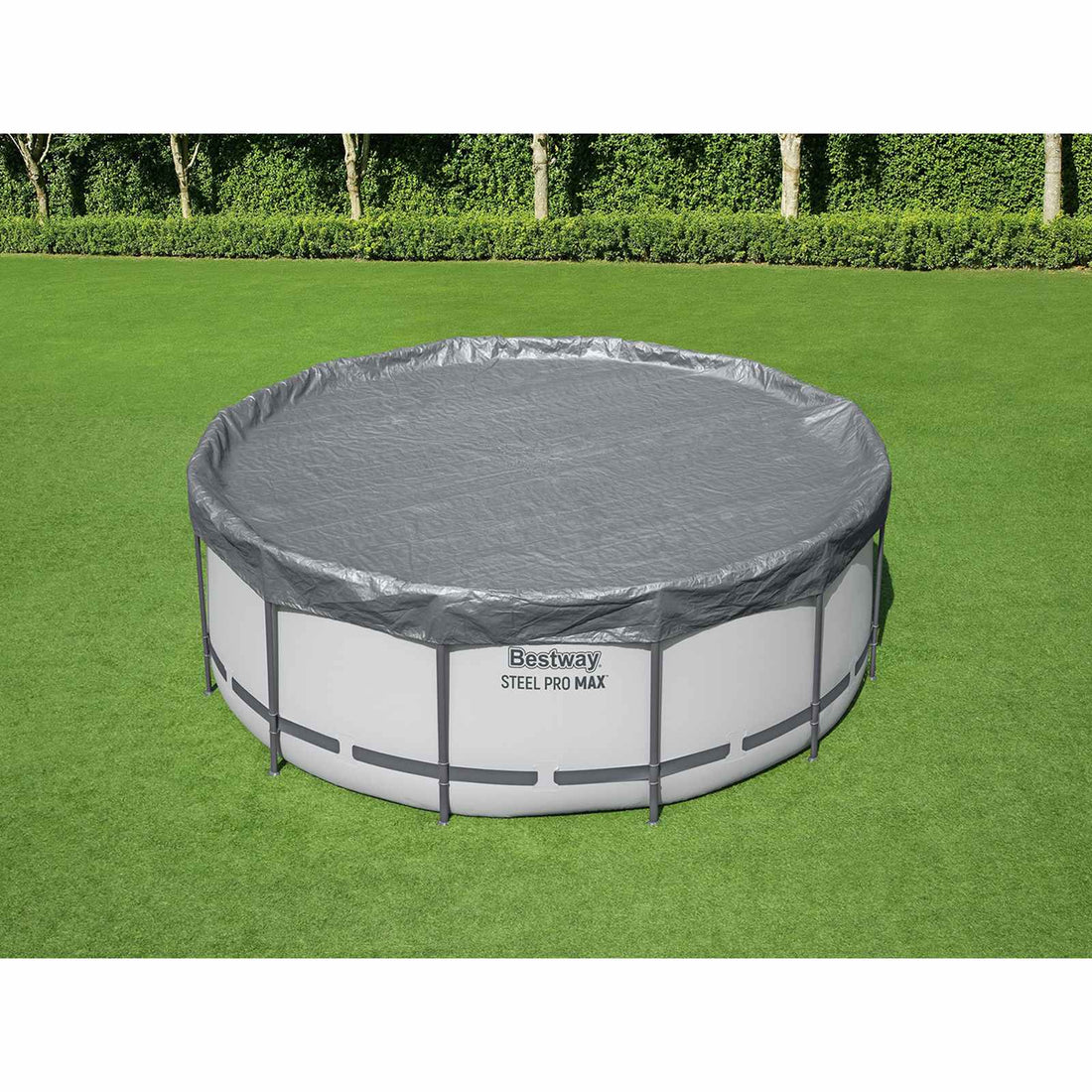 Bestway Cubierta para Piscina Ø3,66 m Redondo Poliéster Gris