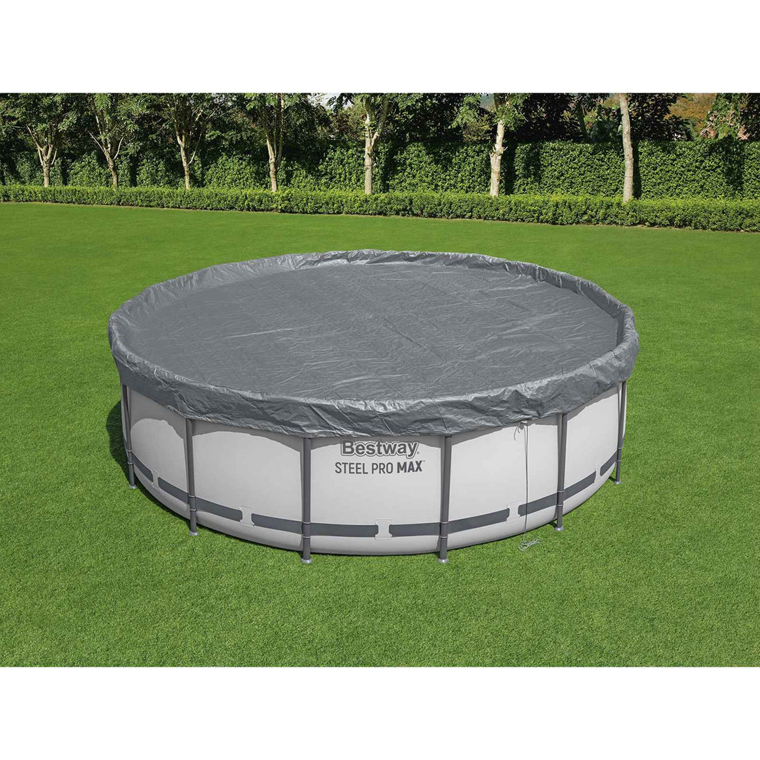 Bestway Cubierta para Piscina Ø4,27 m Redondo Poliéster Gris