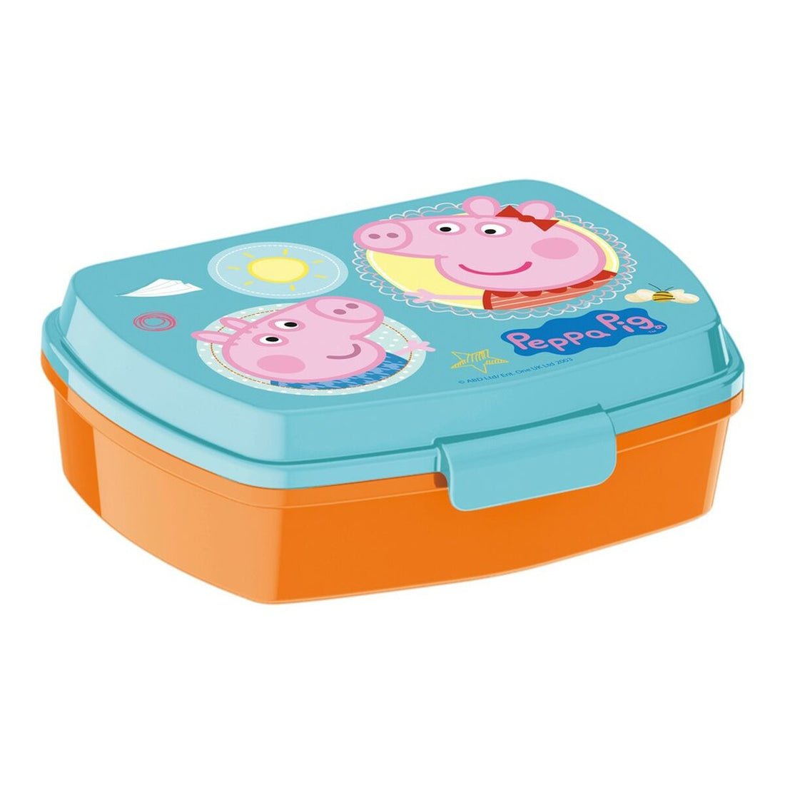 Fiambrera para Sandwich Peppa Pig Having fun Plástico Rosa claro (17 x 5.6 x 13.3 cm) Licencias Vuelta al Cole