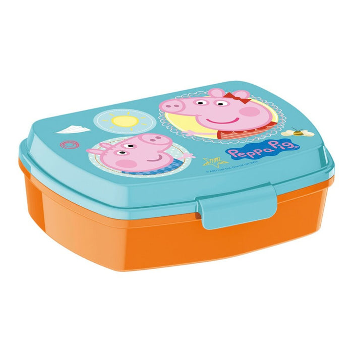 Fiambrera para Sandwich Peppa Pig Having fun Plástico Rosa claro (17 x 5.6 x 13.3 cm) Licencias Vuelta al Cole
