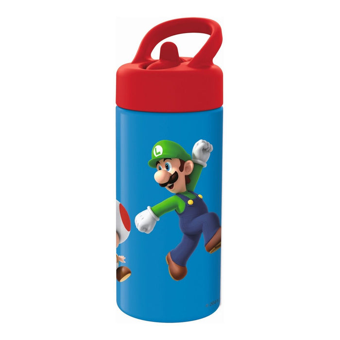 Botella de Agua Super Mario Rojo Azul (410 ml) PVC sin BPA Aire Libre / Camping Vida Sana