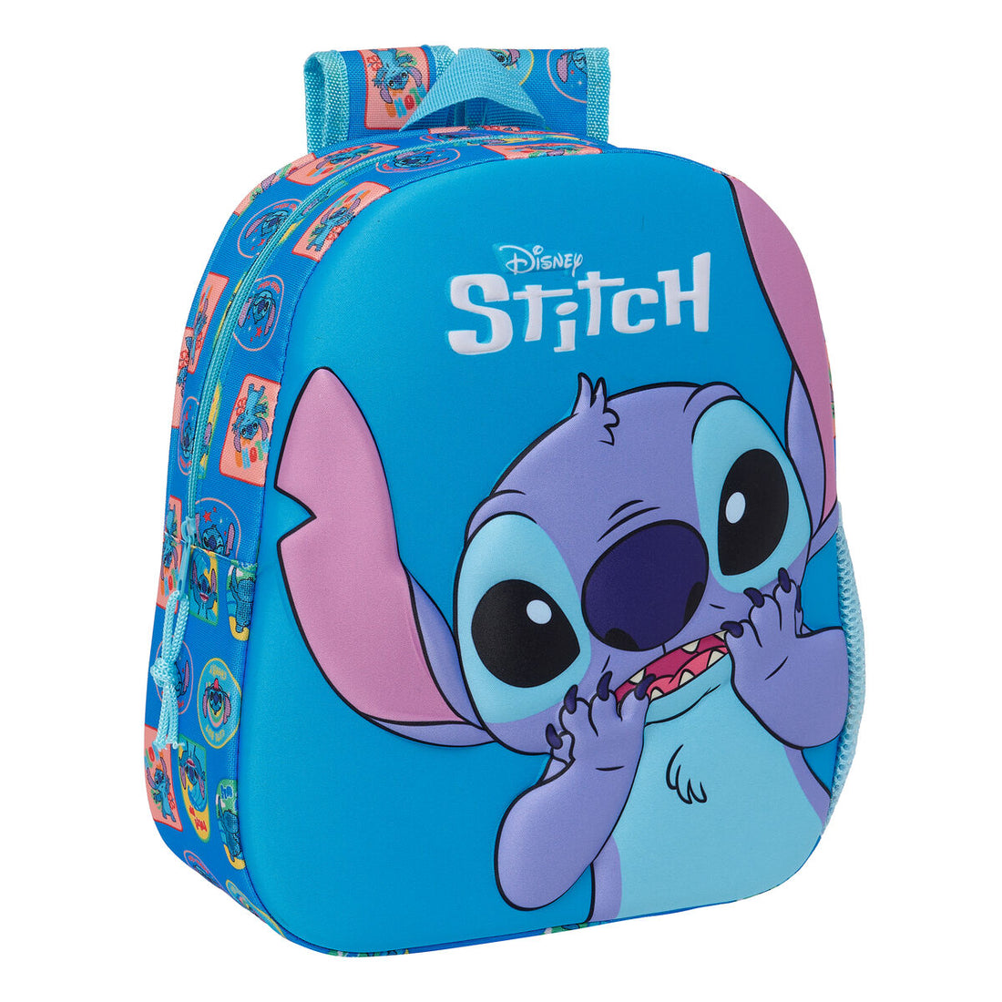 Mochila Escolar Stitch Azul 27 x 33 x 10 cm EVA Licencias Vuelta al Cole