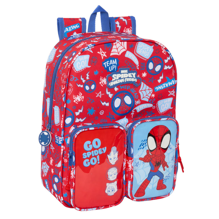 Mochila Escolar Spider-Man Rescue Azul Rojo 26 x 34 x 11 cm Licencias Vuelta al Cole