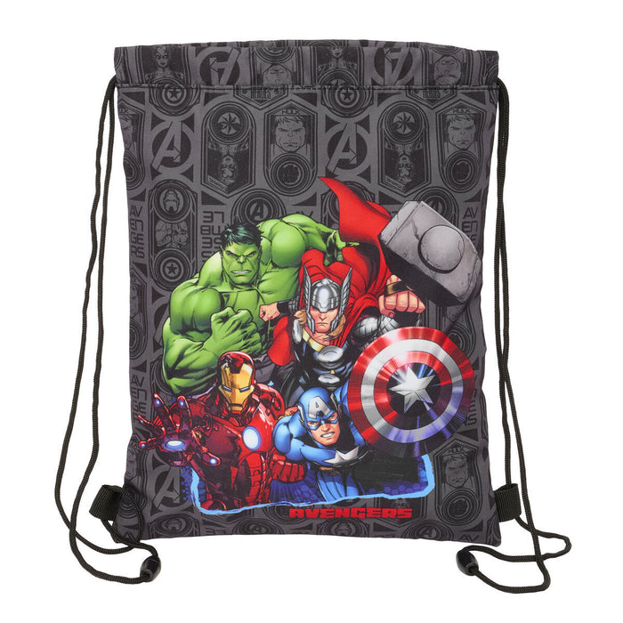 Bolsa Mochila con Cuerdas The Avengers Vendetta Negro 26 x 34 x 1 cm Licencias Vuelta al Cole