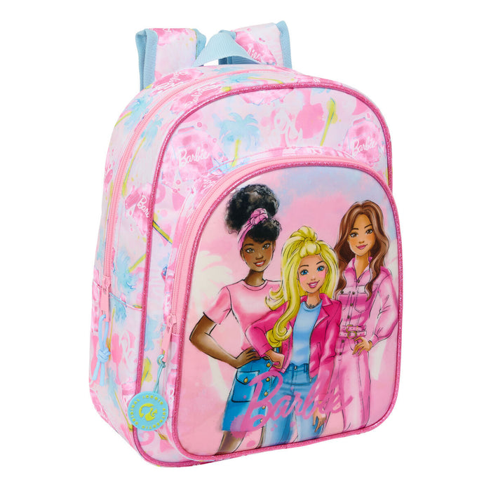 Mochila Escolar Barbie Painterly Rosa Azul cielo 26 x 34 x 11 cm Licencias Vuelta al Cole