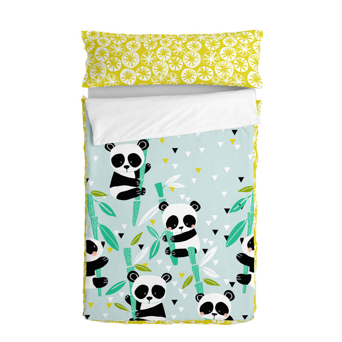 Saco Nórdico con Relleno HappyFriday Moshi Panda Garden Blue Azul 42 x 20 x 50 cm