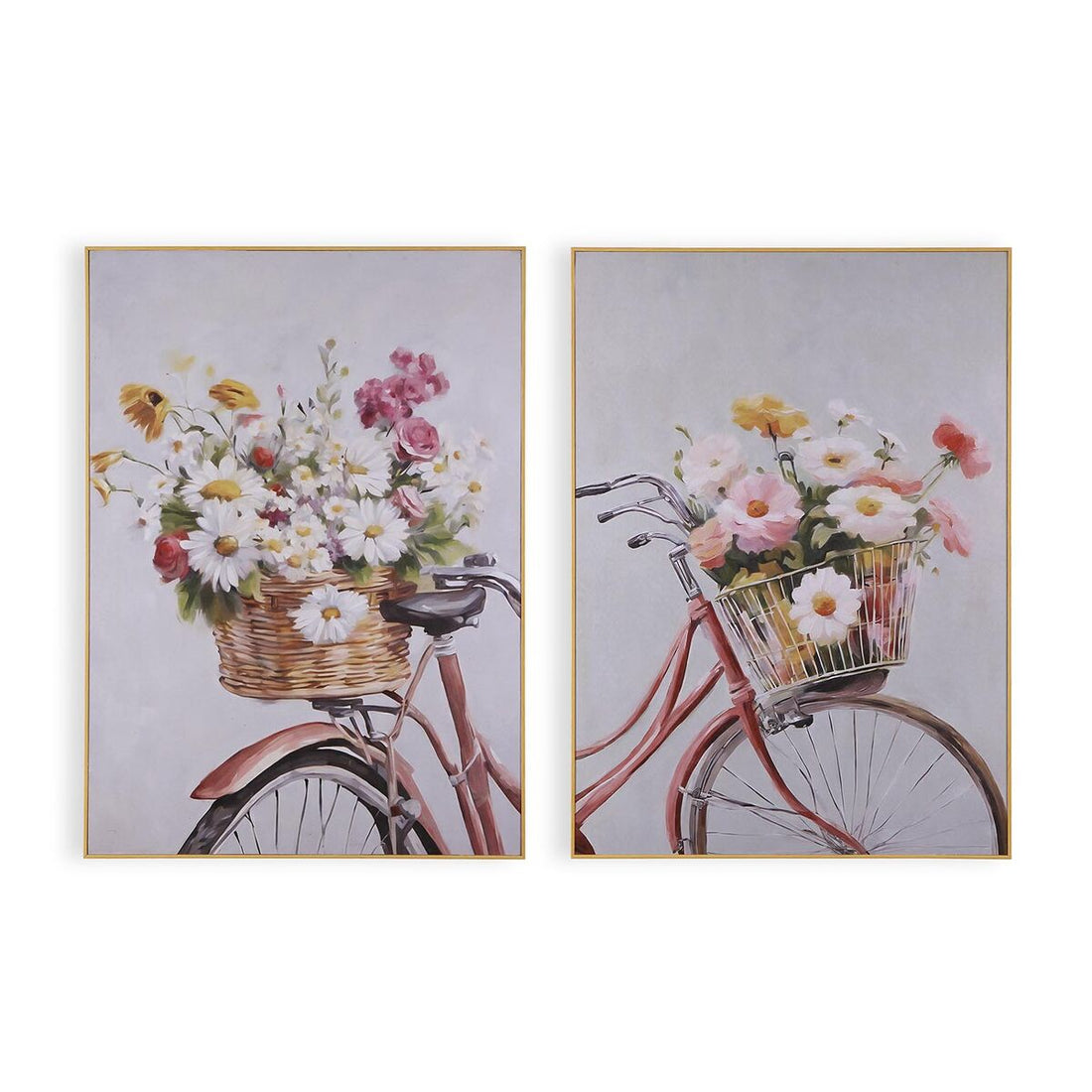 Cuadro Lienzo 2,5 X 60 X 50 CM Bicicleta Multicolor