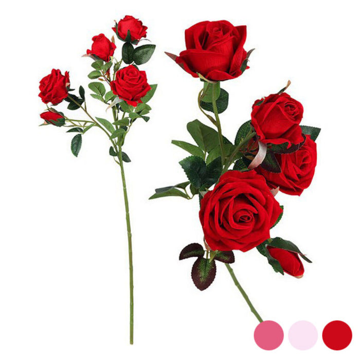 Rama de 5 Rosas Plástico Multicolor