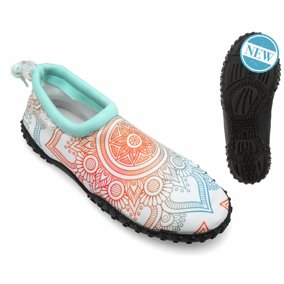 Escarpines Blanco Mandala Unisex adultos Goma