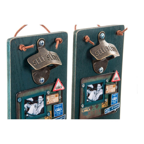 Abrebotellas Self Serve Madera Metal (2 pcs) (26 x 12 x 9 cm) - imagen 2