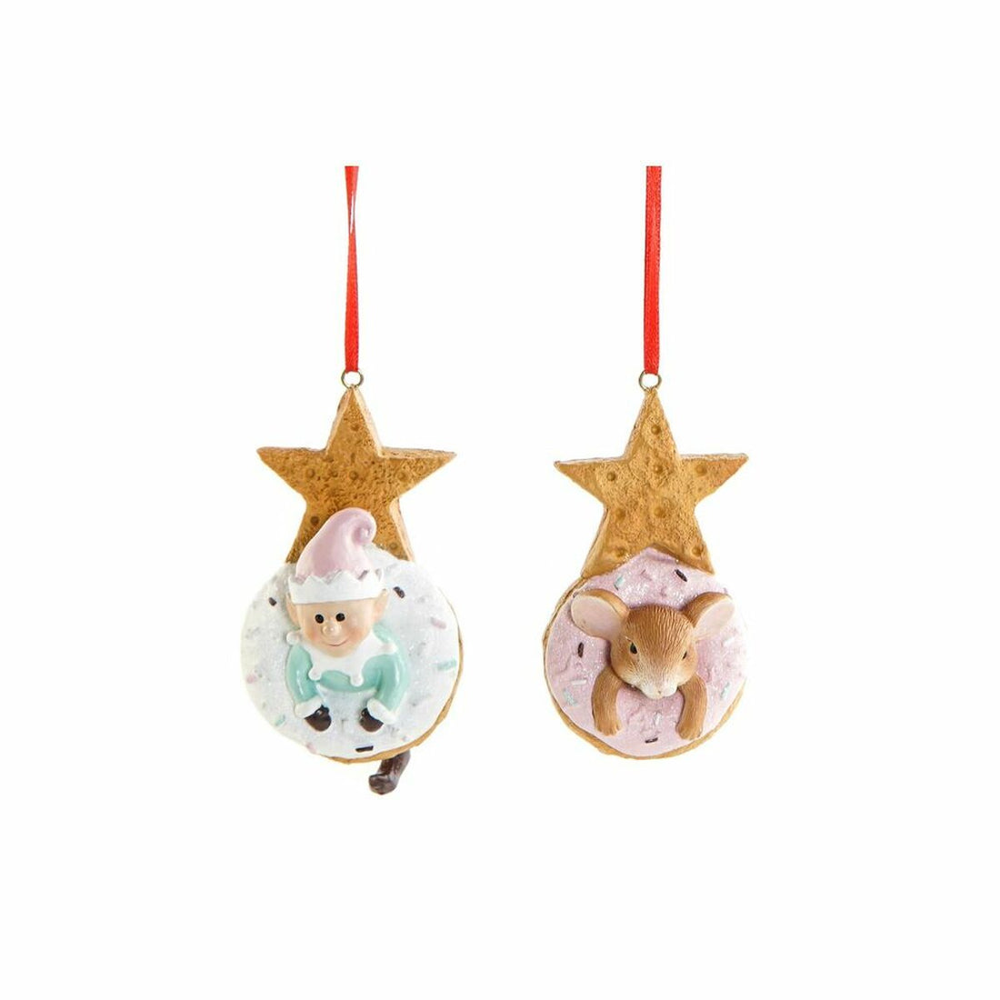 Decoración Colgante Navidad Resina (2 pcs) (5.5 x 5 x 9 cm)