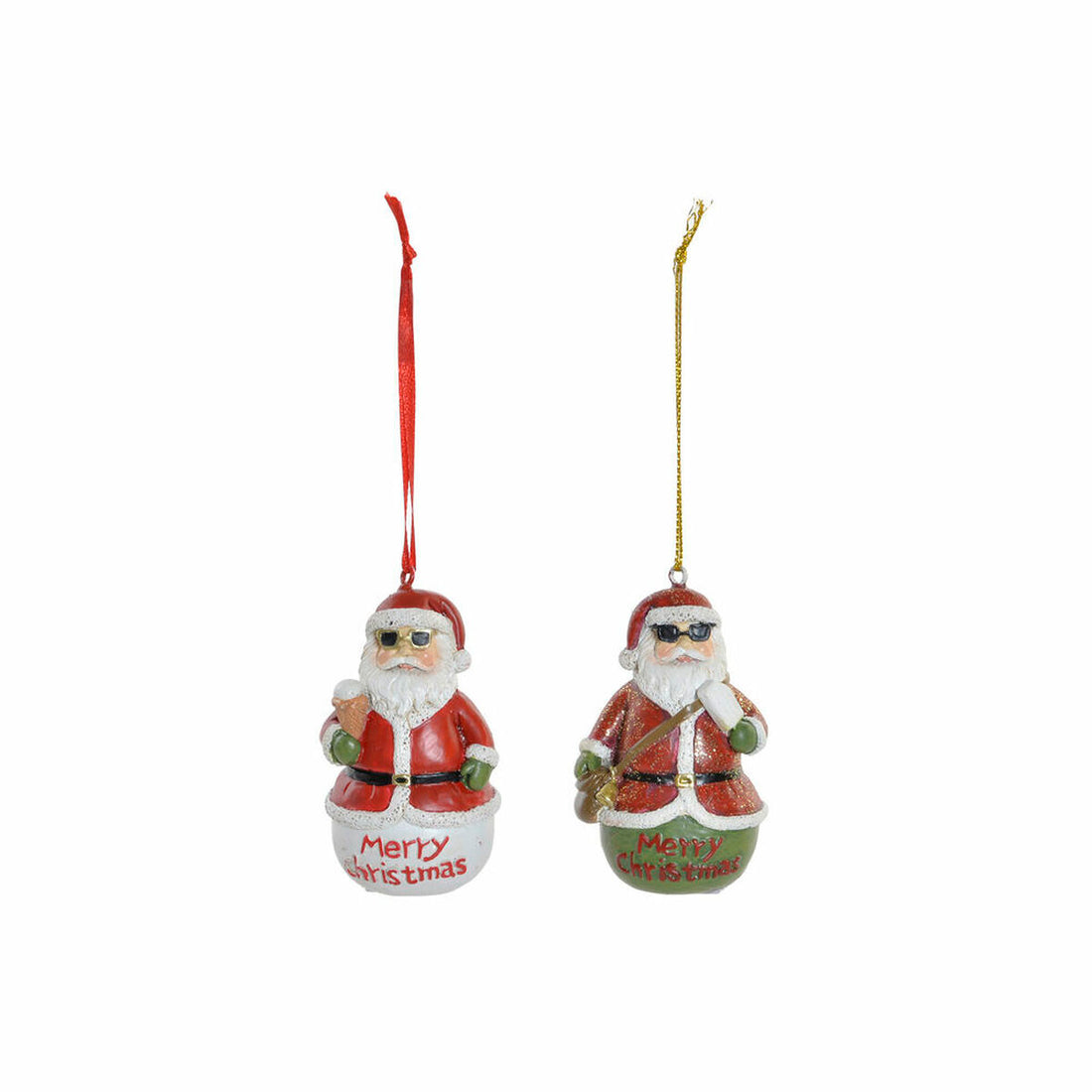 Decoración Colgante Navidad Resina (2 pcs) (4.5 x 3 x 7 cm)