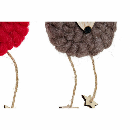 Adorno Navideño Poliéster Madera Reno (3 pcs) (8 x 3 x 26 cm) Rojo - imagen 2