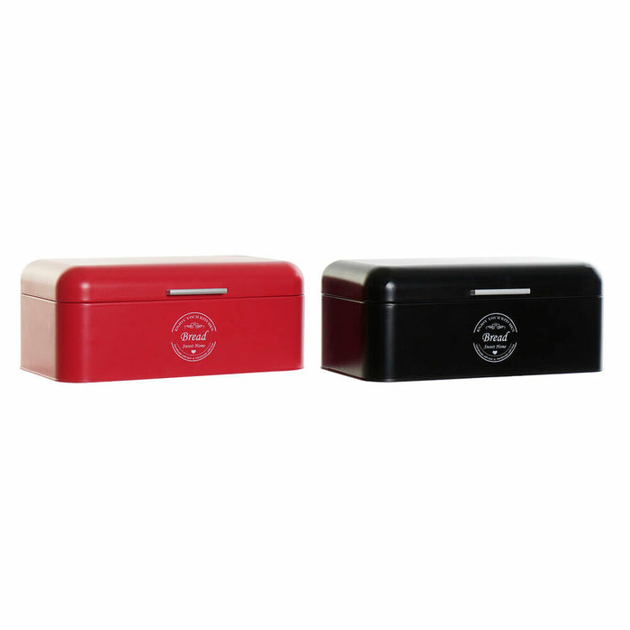Panera 42,5 x 24 x 17 cm Rojo Negro Metal Vintage (2 Unidades)