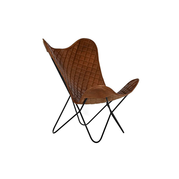Silla de Comedor Marrón 76 x 75 x 91 cm Metal