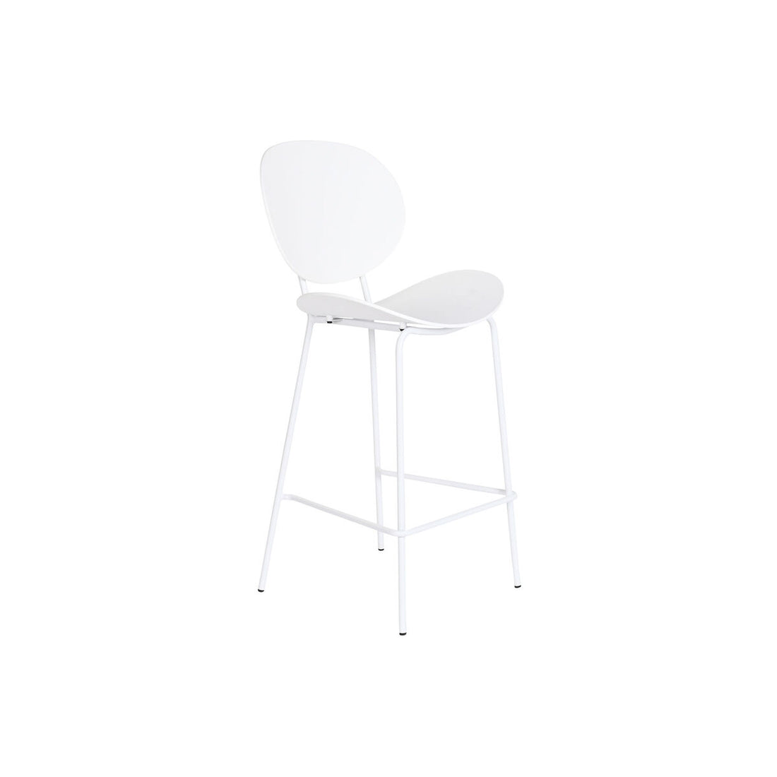 Taburete Negro Metal Blanco Polipropileno (52,5 x 49 x 104 cm)