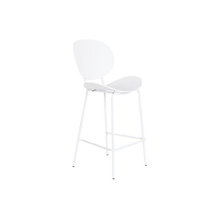 Taburete Negro Metal Blanco Polipropileno (52,5 x 49 x 104 cm)