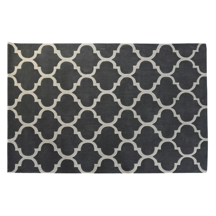 Alfombra 160 x 230 x 2 cm Gris Poliéster Étnico