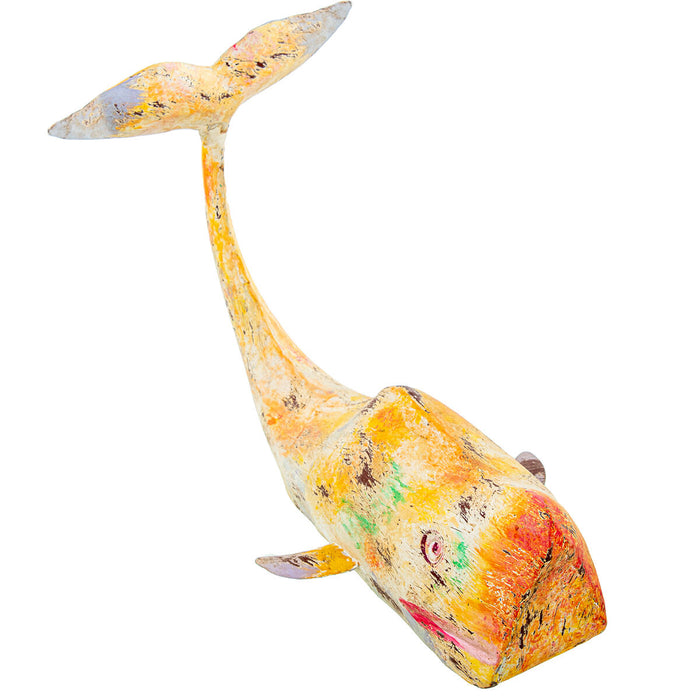 Figura Decorativa Amarillo Ballena Hierro