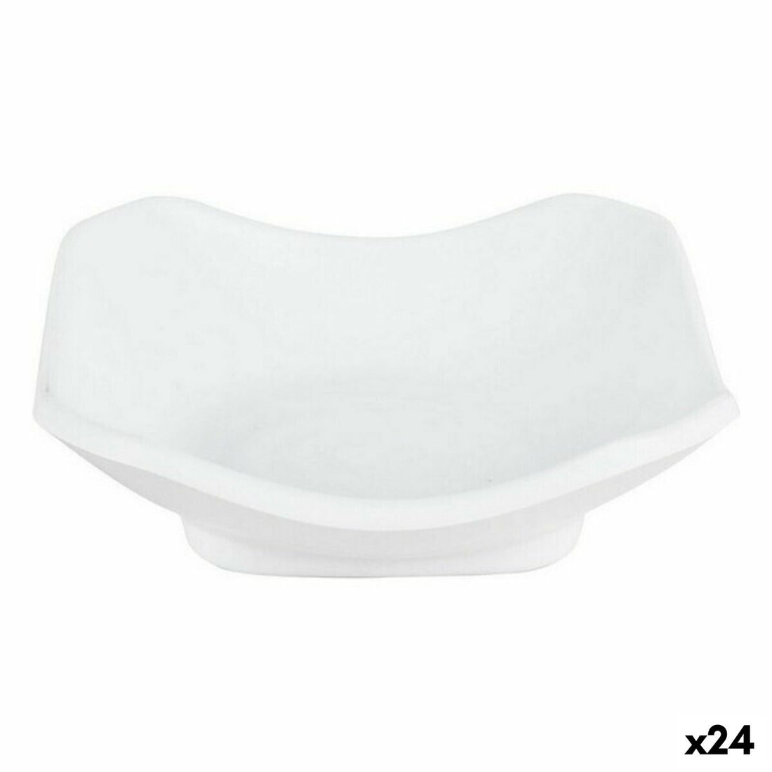 Set de Degustación Troya Blanco Melamina Cuadrado 11 x 3,5 cm (24 Unidades)