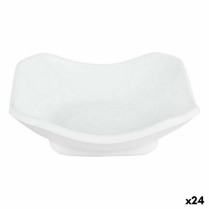 Set de Degustación Troya Blanco Melamina Cuadrado 11 x 3,5 cm (24 Unidades)