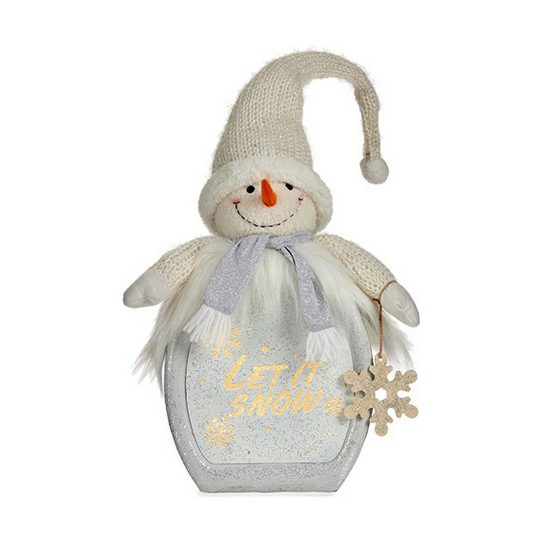 Figura Decorativa Blanco Muñeco de Nieve 15 x 65,5 x 27 cm