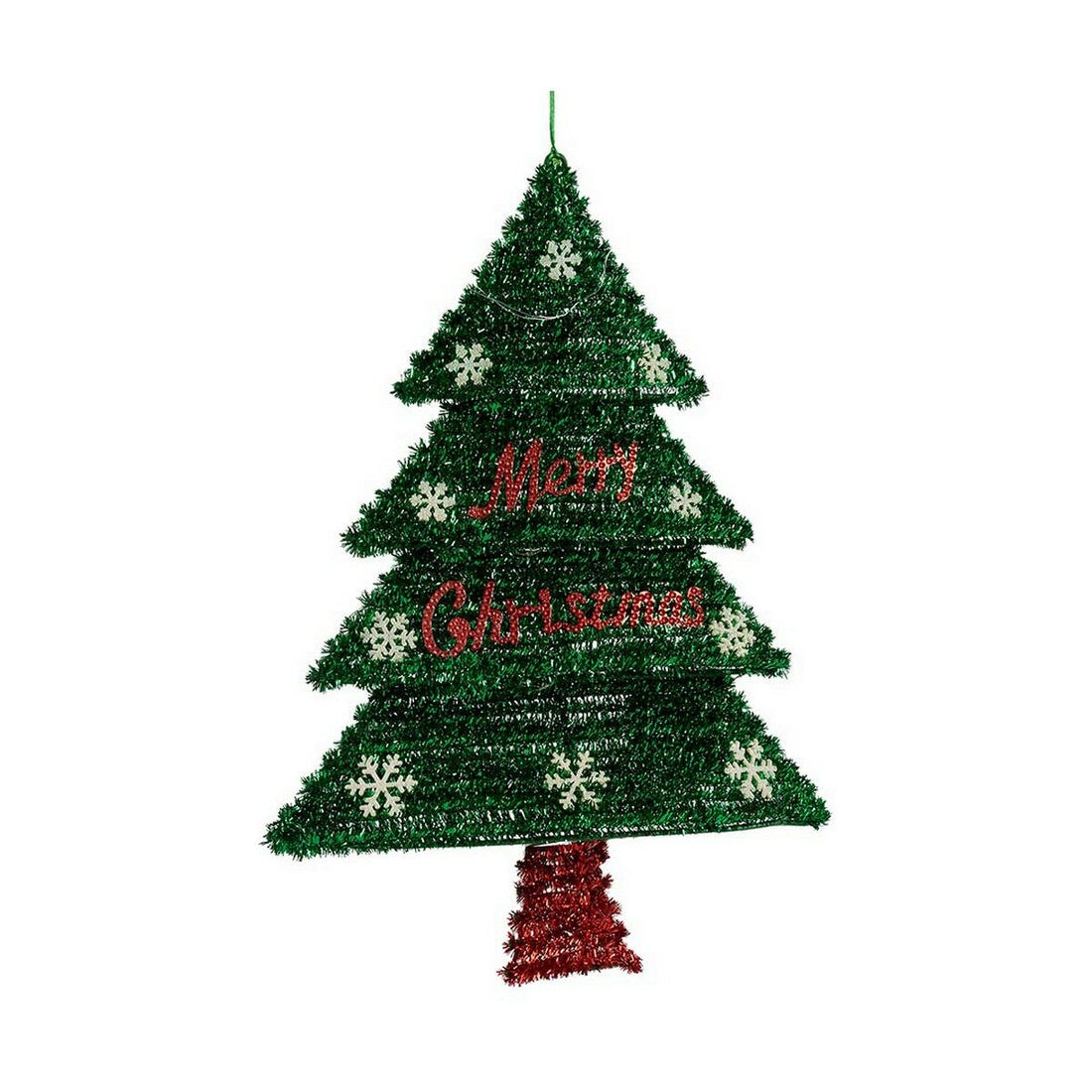 Árbol de Navidad Rojo Verde Plateado Plata Polipropileno PET Plástico 44 x 58,8 x 7 cm Árbol de Navidad