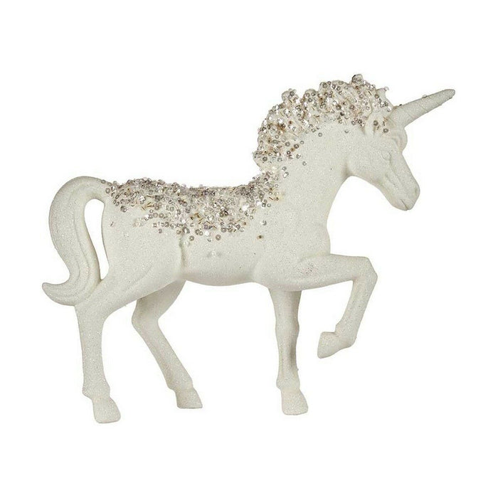 Figura Decorativa Blanco Unicornio 9,5 x 31 x 40 cm Plástico