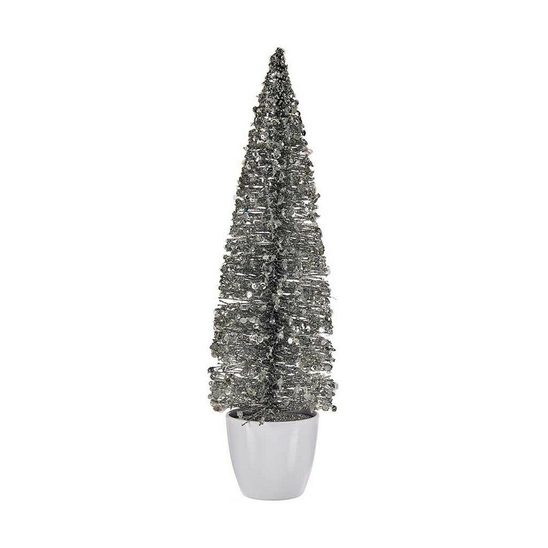 Árbol de Navidad Blanco Plateado Plata Plástico 10 x 38 x 10 cm