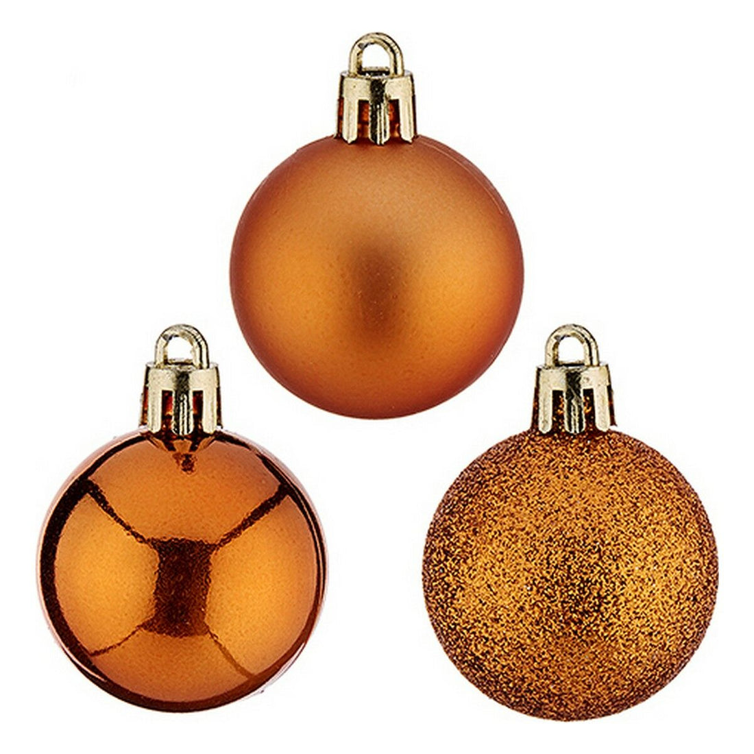 Bolas de Navidad Naranja Plástico Ø 4 cm 12 Unidades
