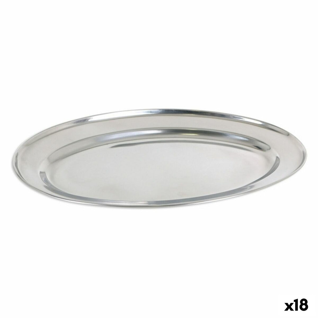 Bandeja 42853 Acero Inoxidable Oval (18 Unidades) (35 x 22,2 cm)