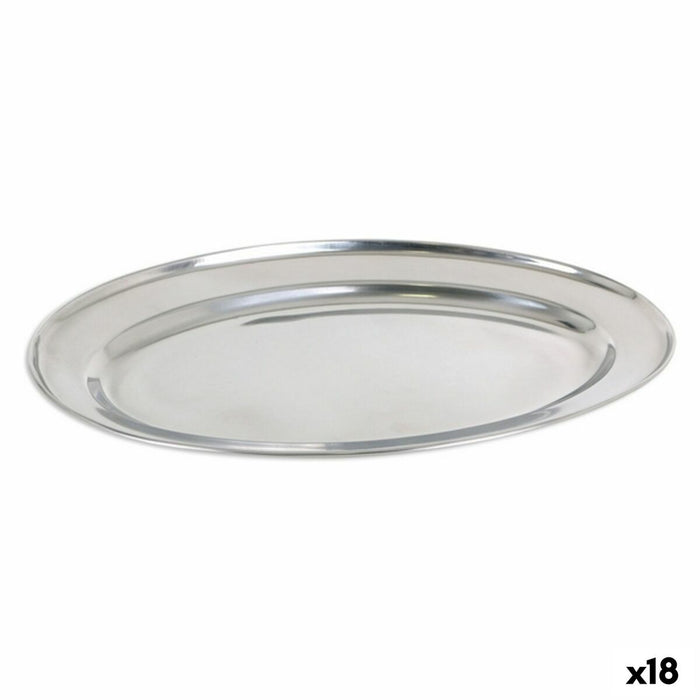 Bandeja 42853 Acero Inoxidable Oval (18 Unidades) (35 x 22,2 cm)