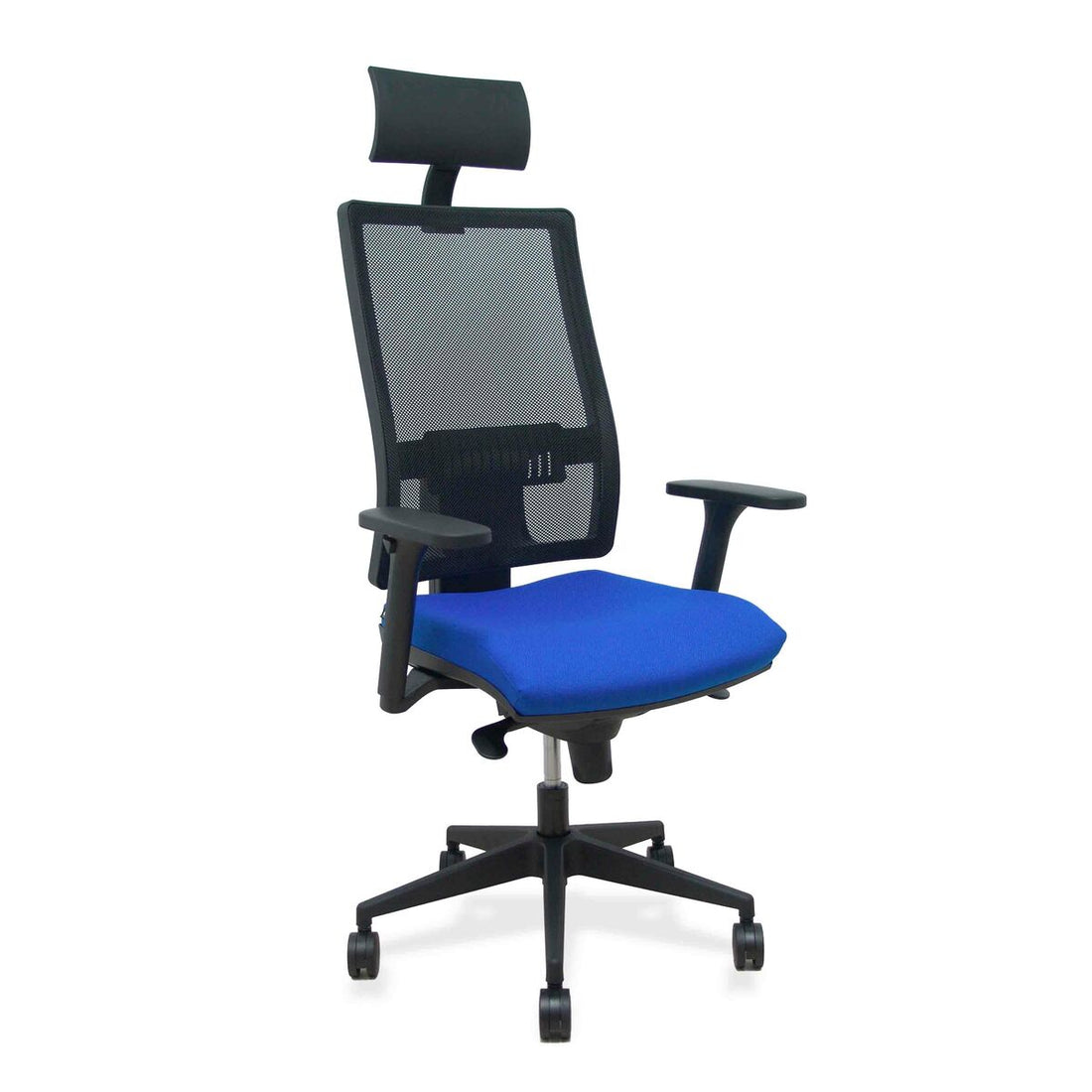 Silla de Oficina con Cabecero Horna B3DR65C Azul PVC