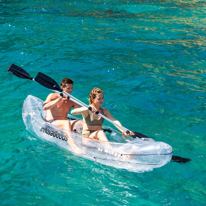 Kayak Hinchable Transparente con Accesorios Paros 312 cm 2 plazas PVC Deportista / en Forma Hinchables