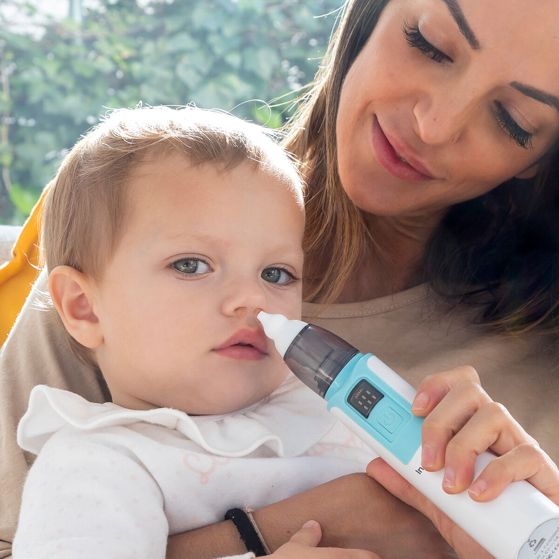 Aspirador Nasal Recargable para Bebés Nizi ABS USB Blanco