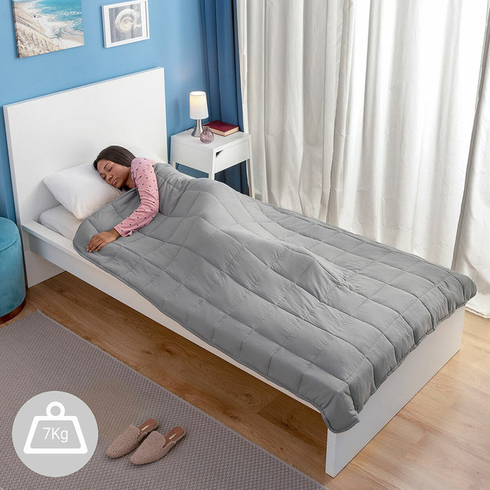 Manta Pesada Individual Sweikett 120 x 180 cm Poliéster Gris