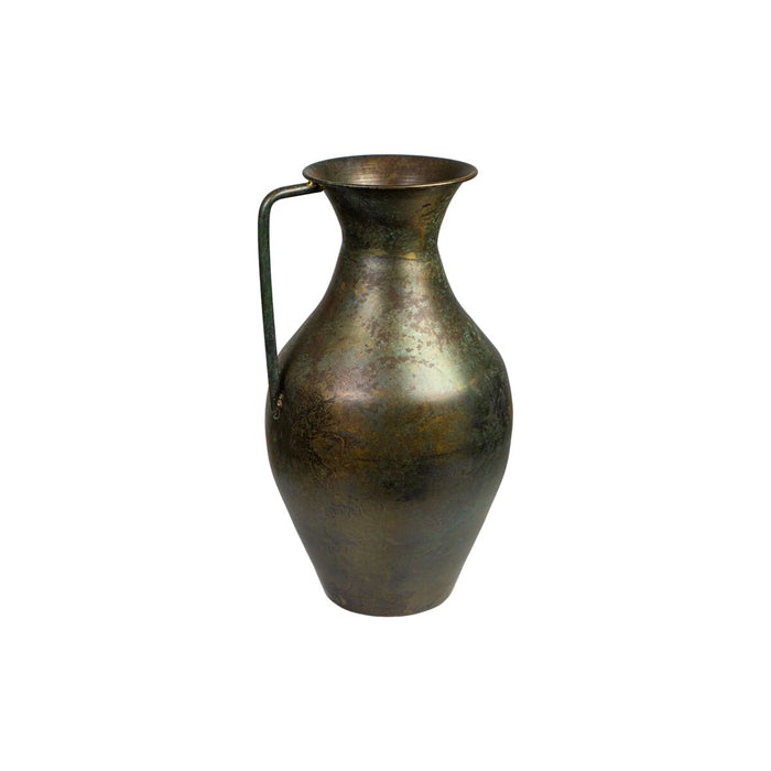 Jarrón Antique Marrón Metal Con asa