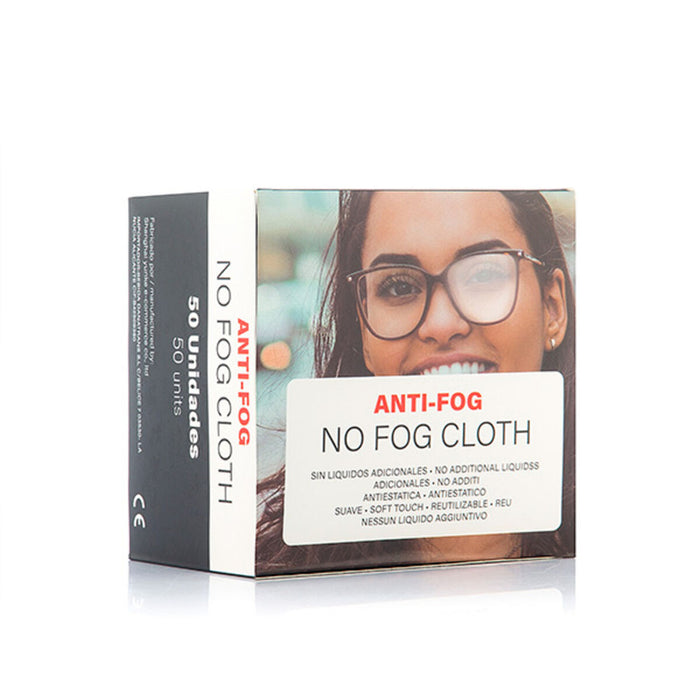 Toallitas Antivaho para Gafas (pack de 50) Microfibra Oficina Gris