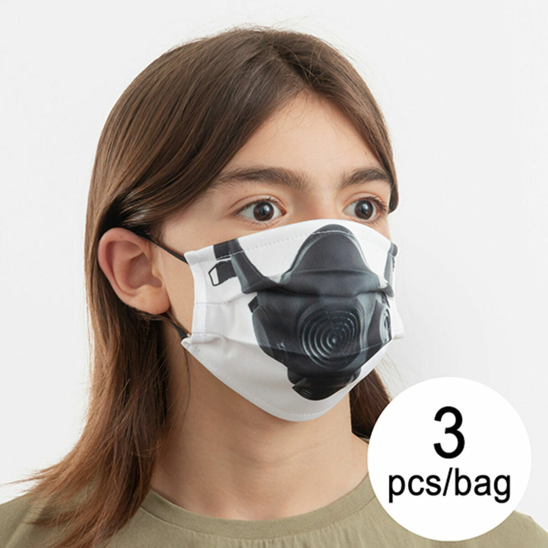 Mascarilla Higiénica de Tela Reutilizable Gas Luanvi Talla M Pack de 3 uds Domótica / Seguridad Oficina