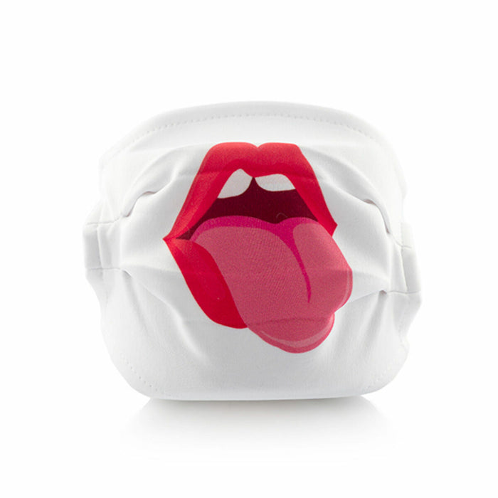 Mascarilla Higiénica de Tela Reutilizable Tongue Luanvi Talla M Pack de 3 uds Blanco