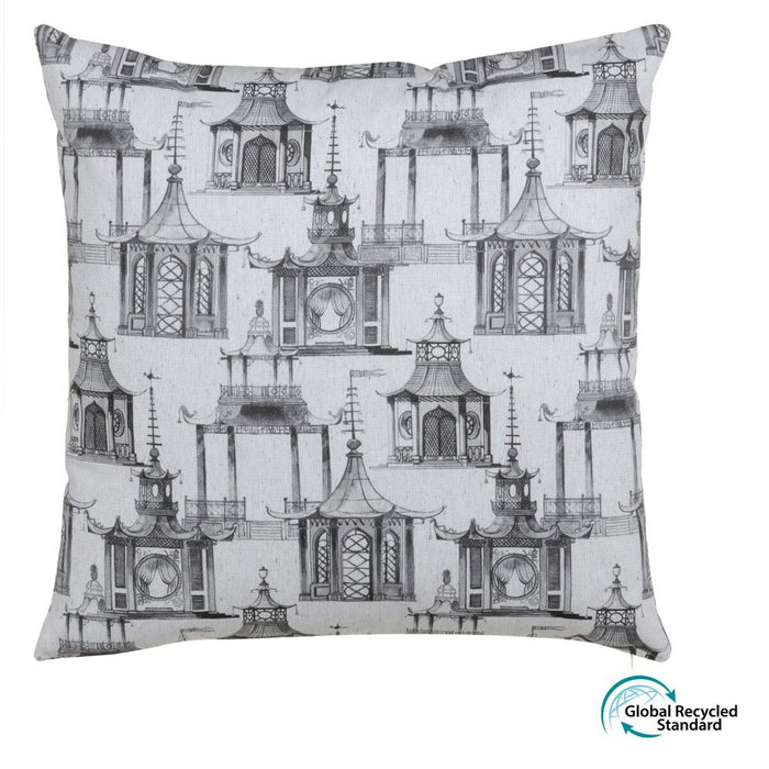 Cojín Poliéster 60 x 60 cm 100% algodón Casita Blanco