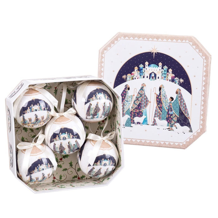 Bolas de Navidad Multicolor Polyfoam Reyes Magos 7,5 x 7,5 cm (5 Unidades)