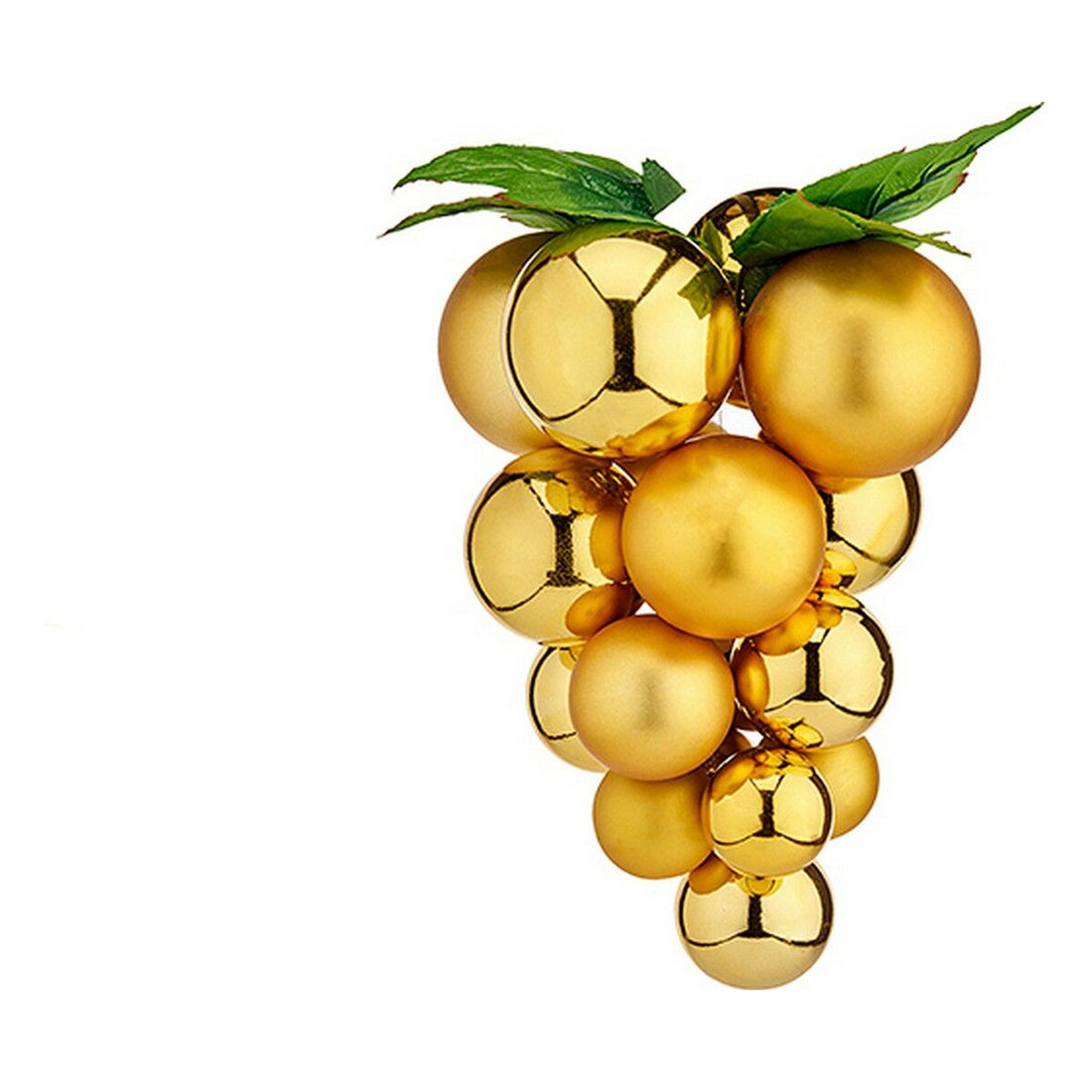 Bola de Navidad Dorado Plástico Uvas Pequeño