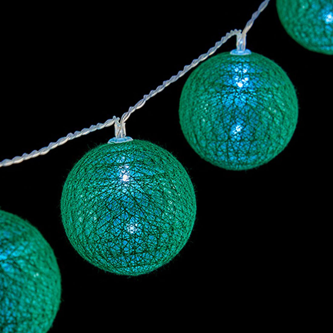 Guirnalda de Bolas LED Verde 2 m Ø 5 cm Plástico